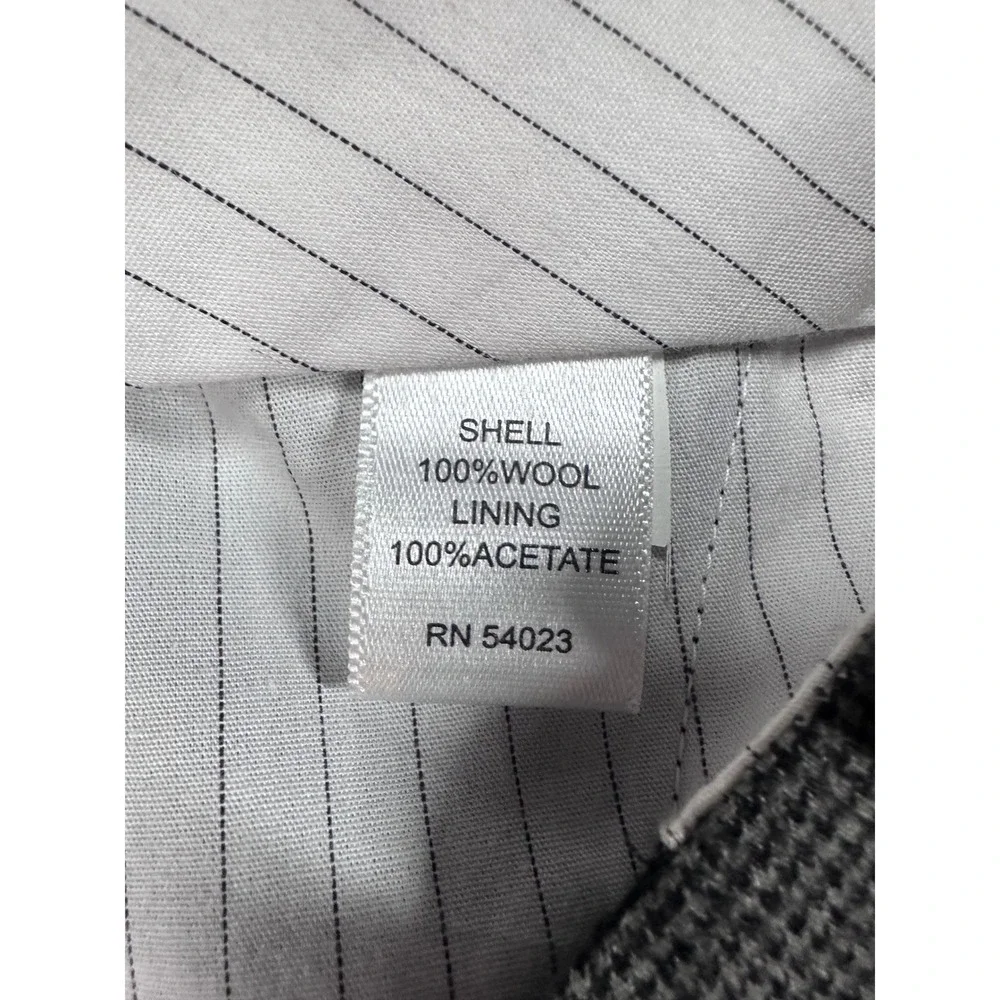 Banana Republic Mens 36x32 Modern Fit Houndstooth 100% Wool Dress Pants Brown